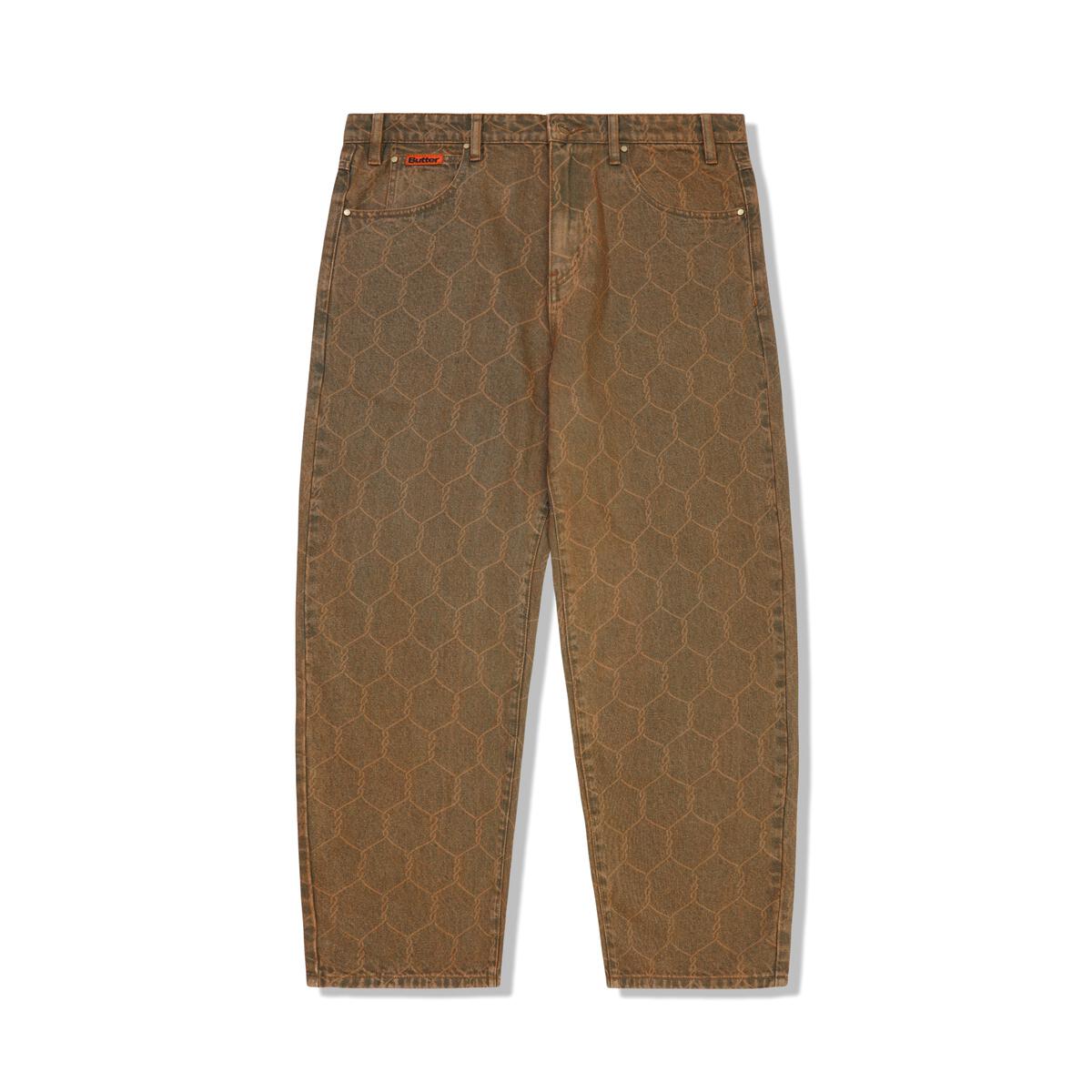 Butter Goods Chain Link Denim Jeans - Washed Brown