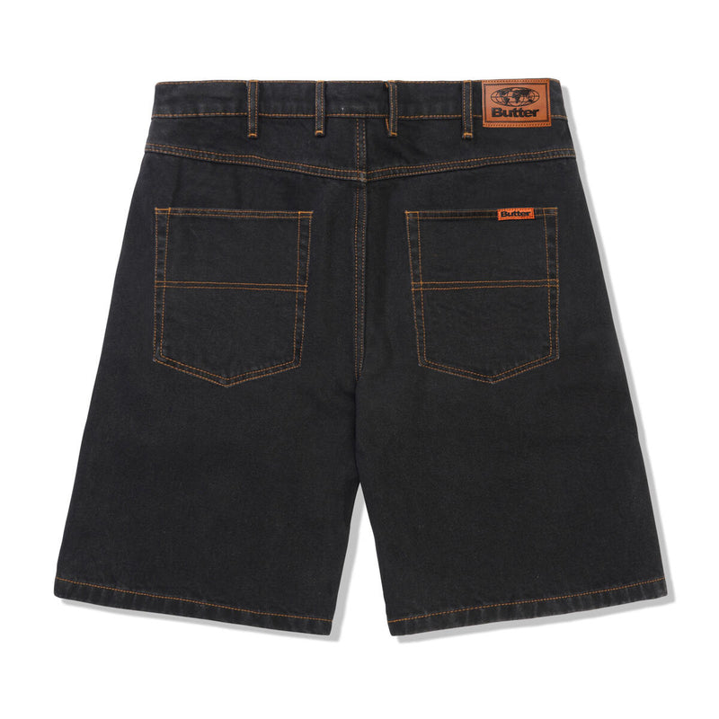 Butter Goods Baggy Denim Shorts - Washed Black