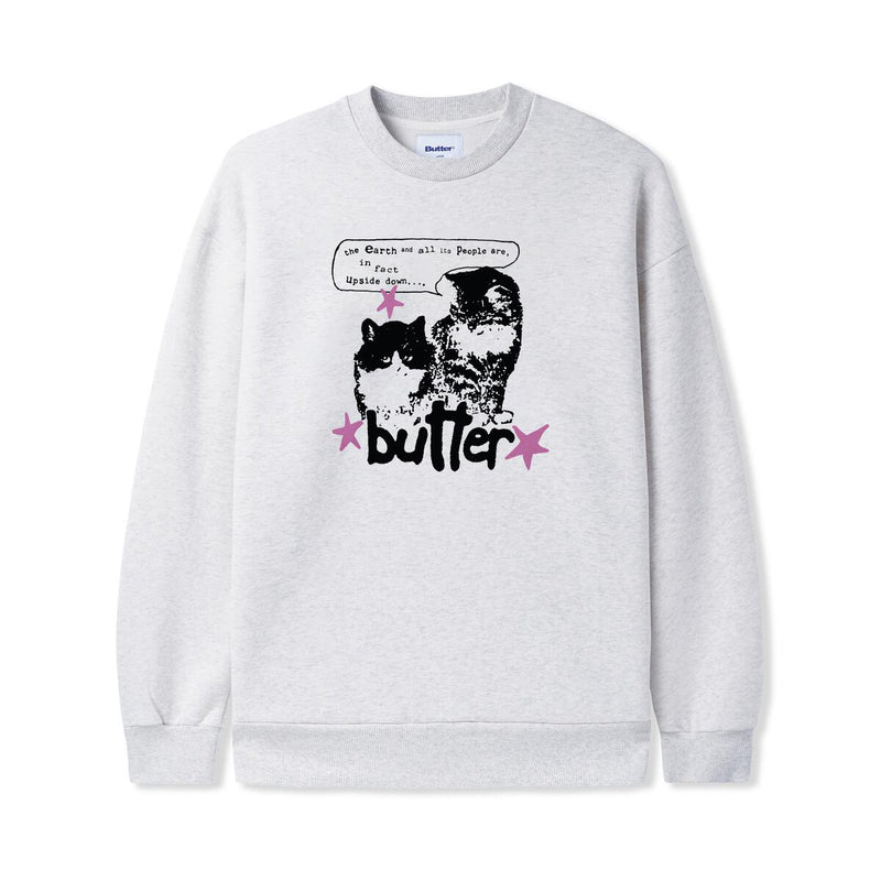 Butter Goods Upside Down Crewneck- Ash