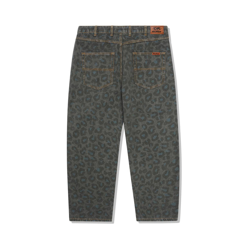 Butter Goods Leopard Baggy Denim - Black