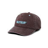 Butter Goods Rounded Logo 6 Panel Cap - Redwood