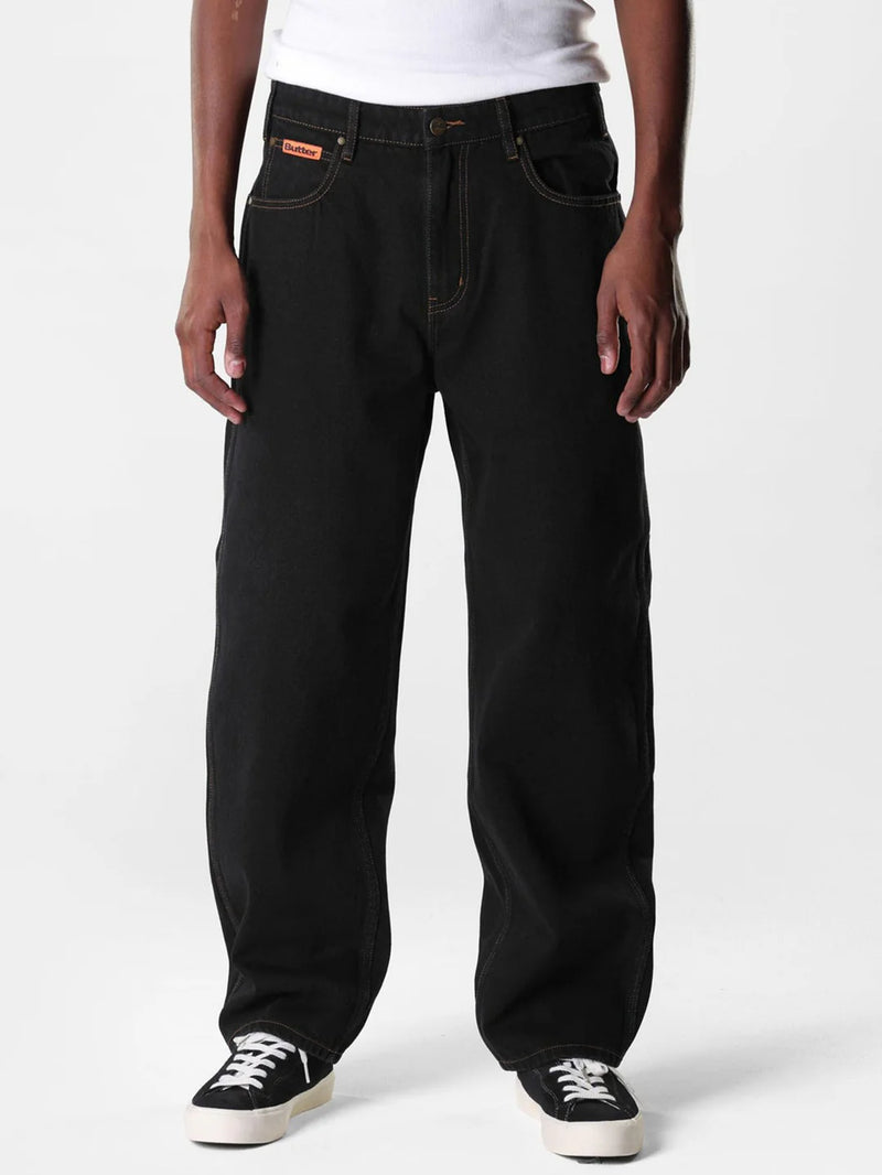 Butter Goods Relaxed Denim Jeans - Washed Black