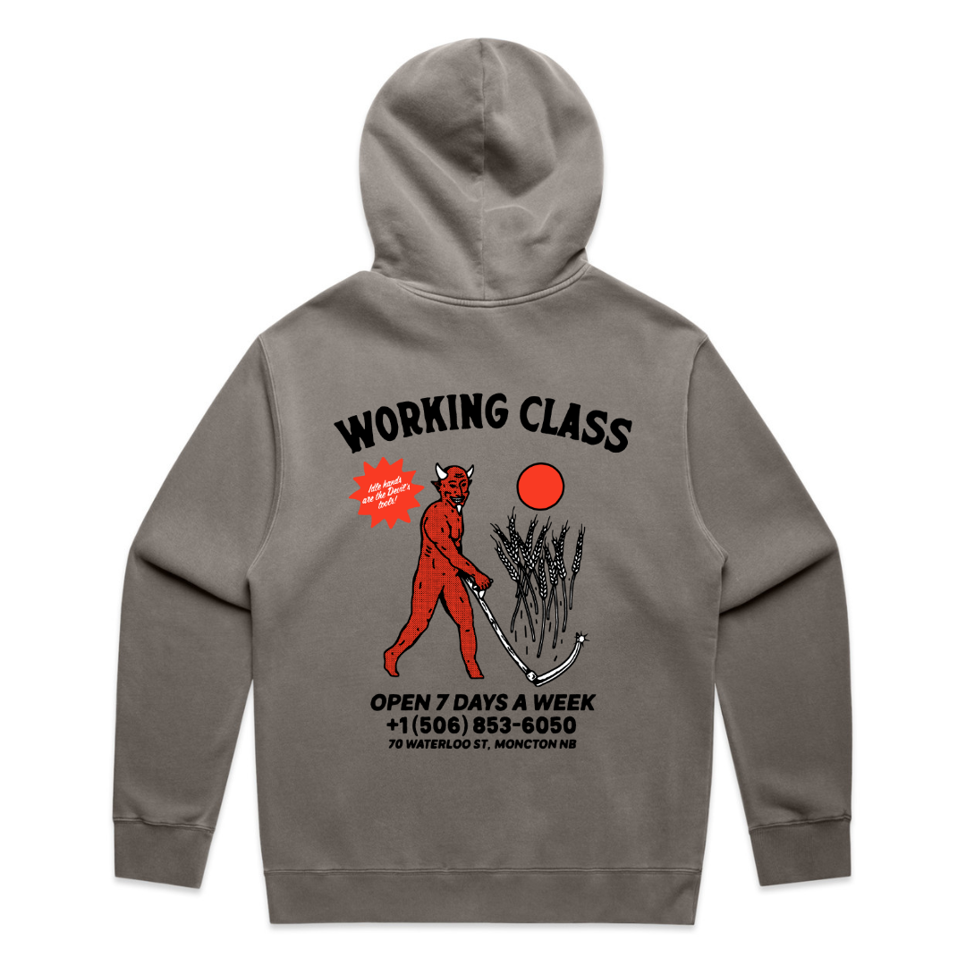 Working Class Wheat Demon Hood - Faded Grey