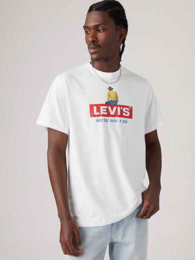 Levi's Relaxed Fit Graphic Tee - Cowboy Boxtab White