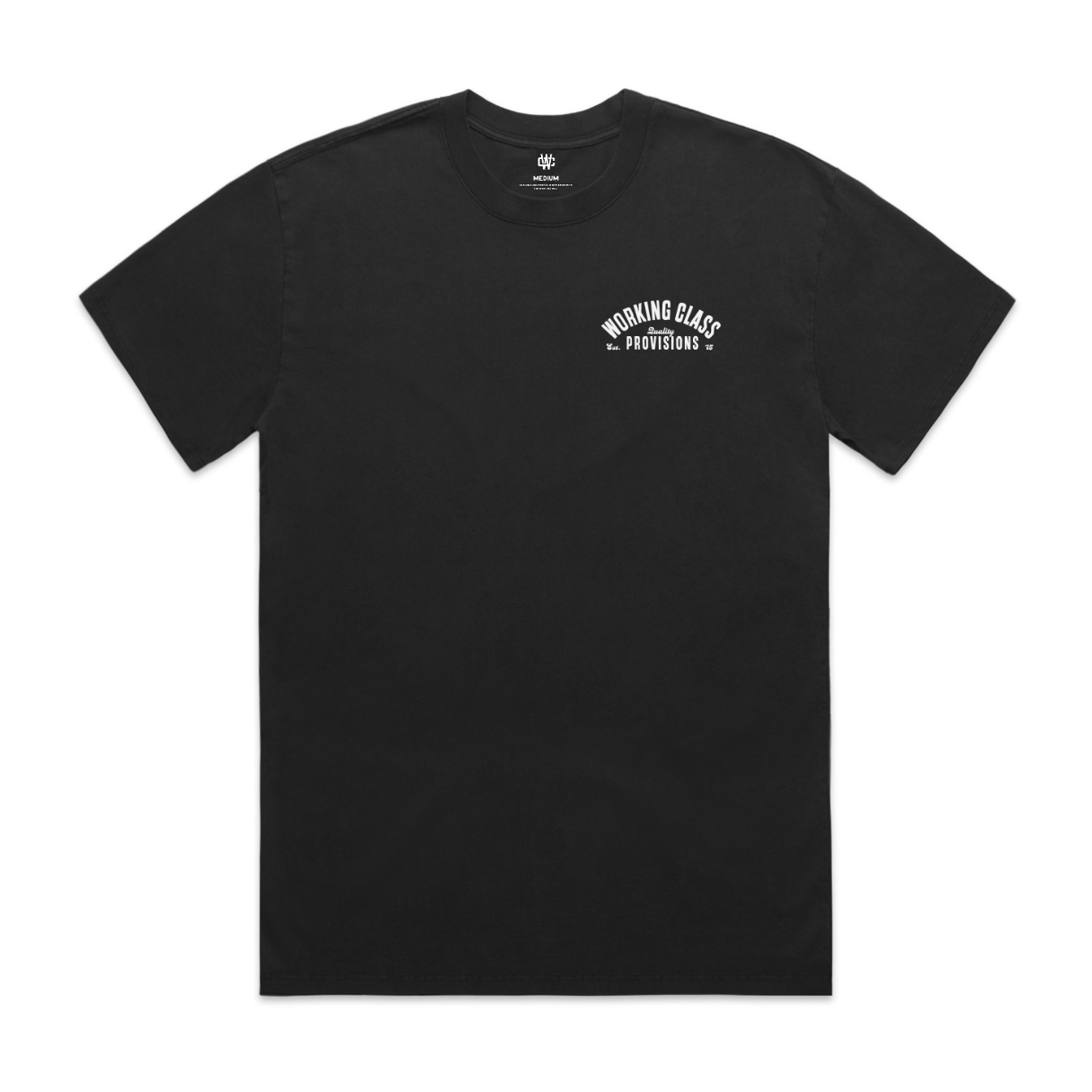 Working Class Heavy Provisions Tee - Faded Black/White