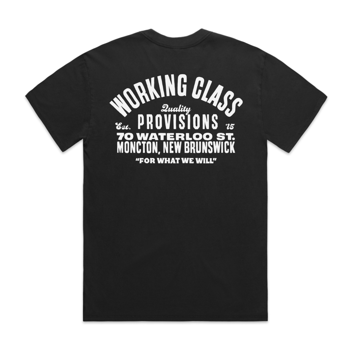 Working Class Heavy Provisions Tee - Faded Black/White