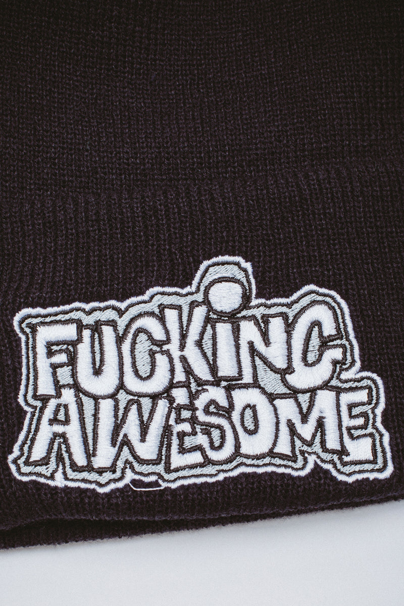 Fucking Awesome PBS Logo Cuff Beanie - Black