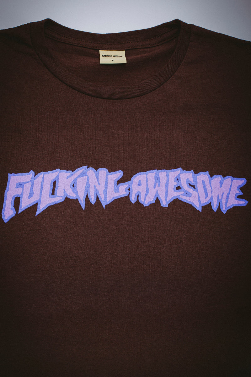 Fucking Awesome Stamp Logo T-Shirt - Brown/Purple