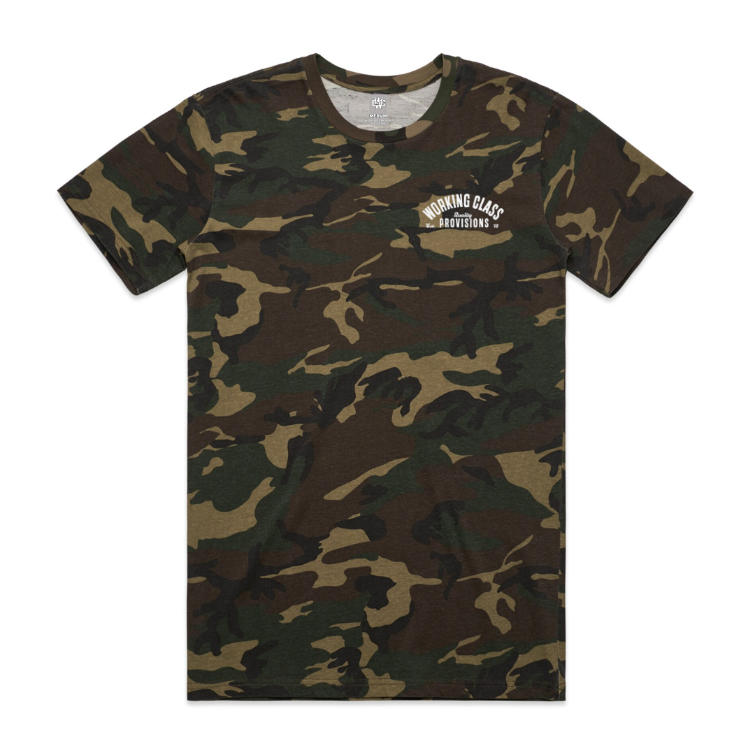 Working Class Provisions Tee - Camo/White