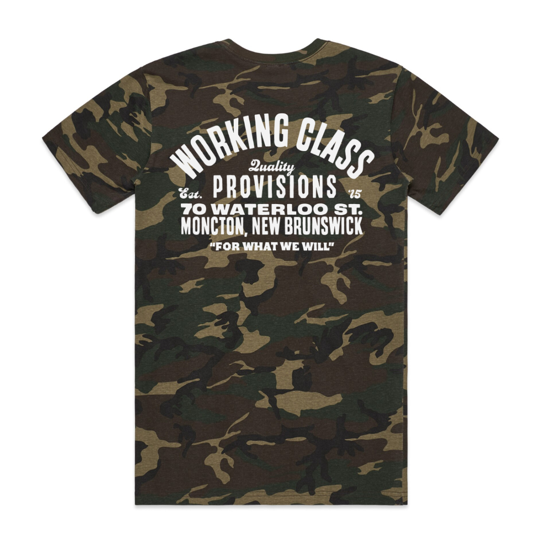 Working Class Provisions Tee - Camo/White