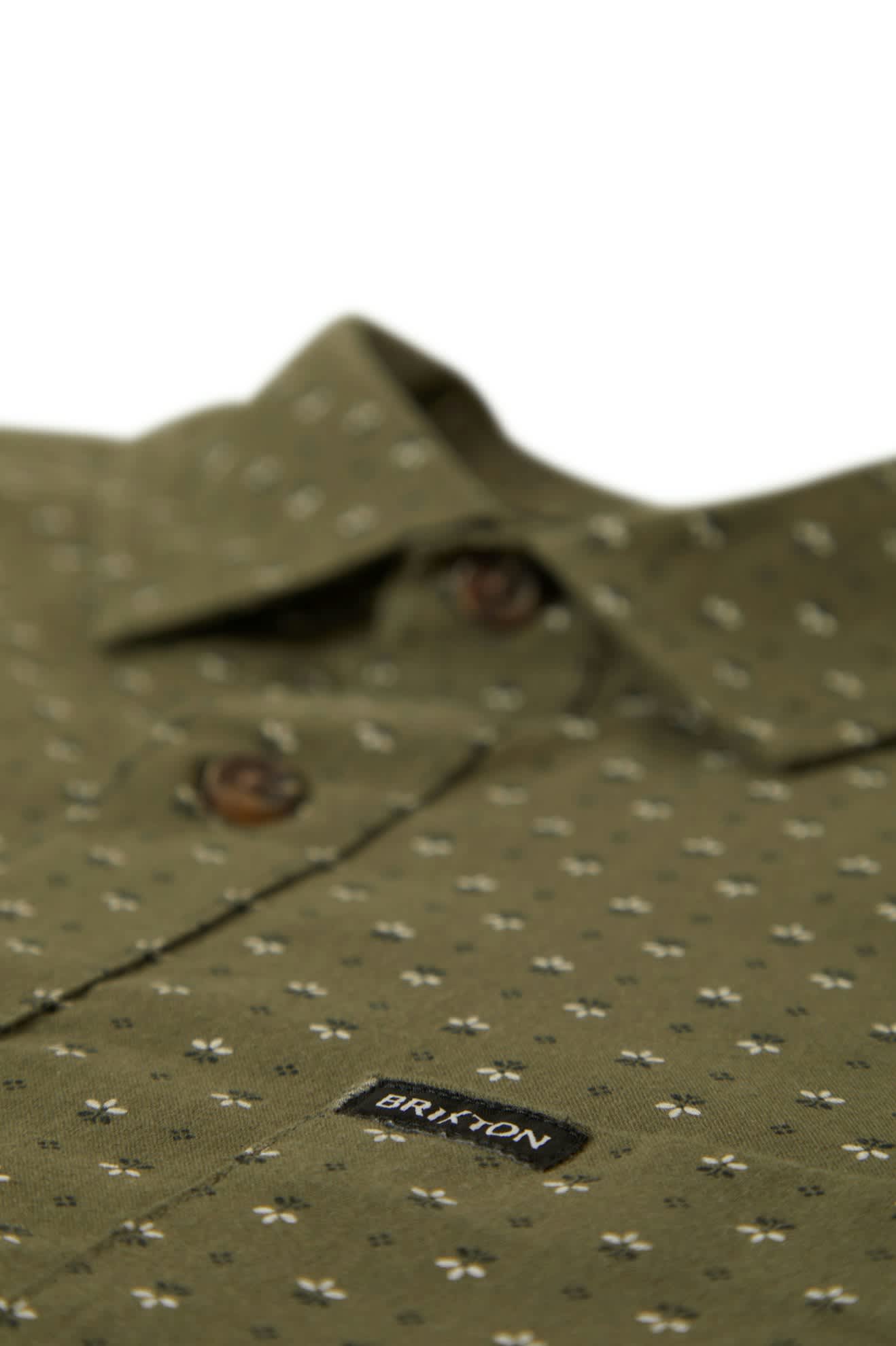 Brixton Charter Print S/S Woven - Ivy Green/Micro Floral