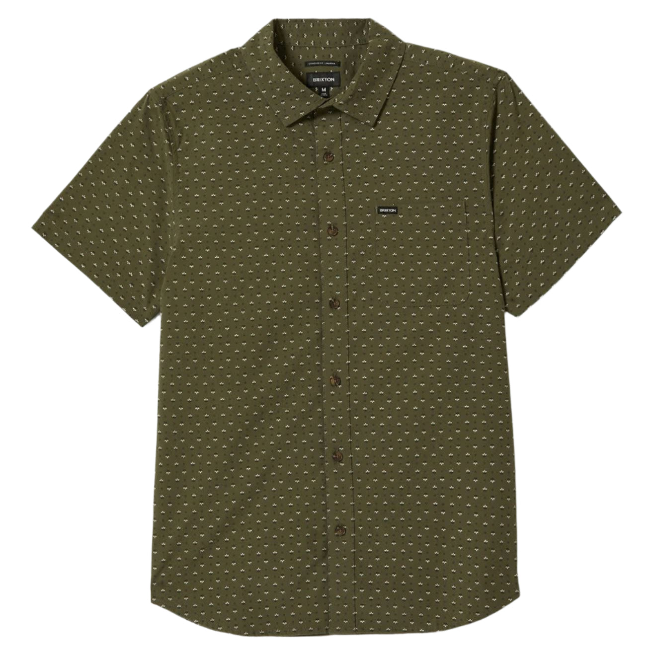 Brixton Charter Print S/S Woven - Ivy Green/Micro Floral