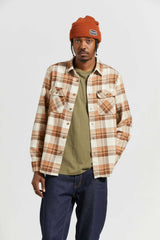 Brixton Bowery L/S Flannel - Whitecap/Pinecone Brown/Burro