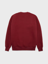 Cat WWR Varsity Crewneck - Maroon