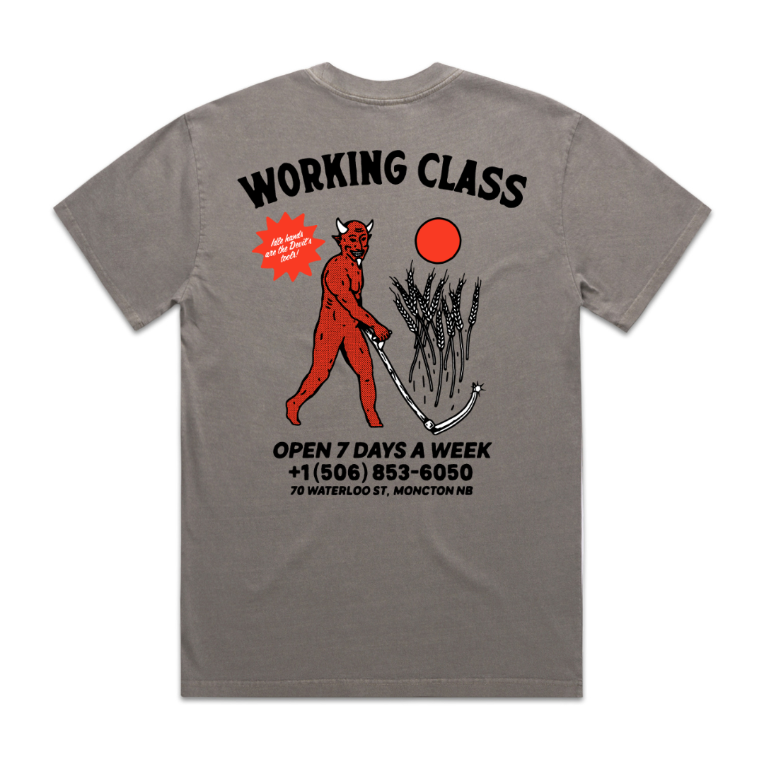 Working Class Wheat Demon Tee - Faded Grey