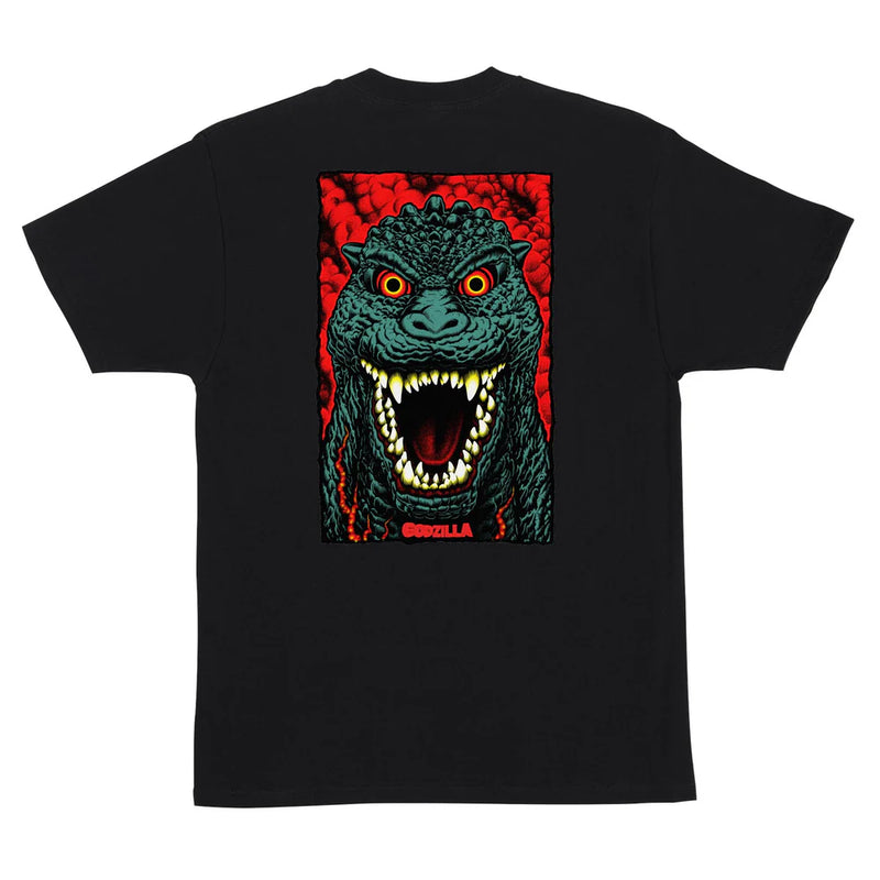 Santa Cruz Godzilla Destroyer Stripes T-shirt - Black