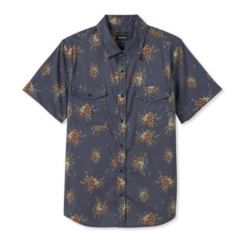 BRIXTON WAYNE S/S WVN - OMBRE BLUE WILD FLORAL – Working Class