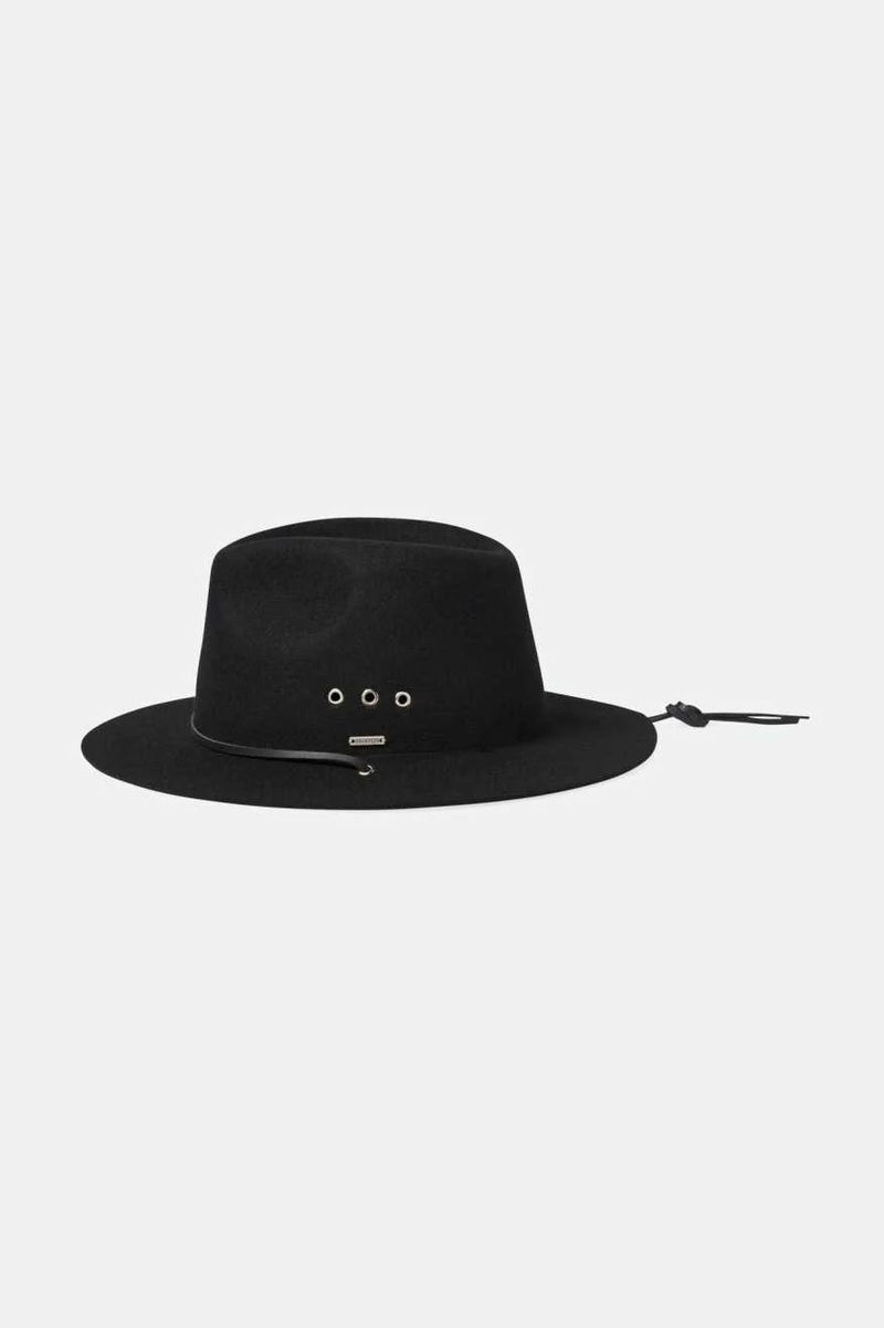 Brixton Wesley WTHR GUARD™ Packable Fedora - Black