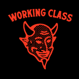 Working Class Wheat Demon Tee - Faded Black/Blood Red