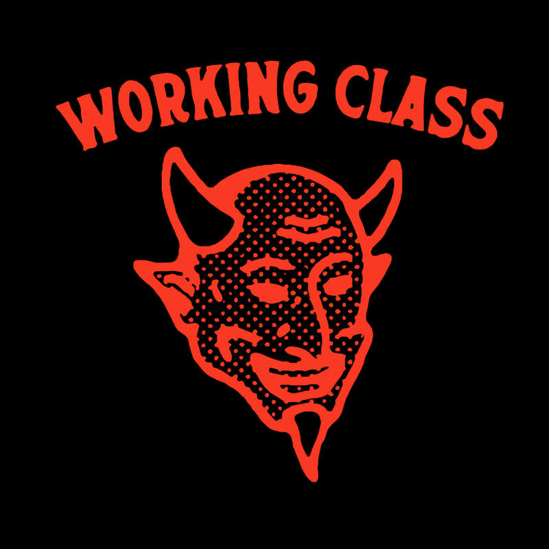 Working Class Wheat Demon Tee - Faded Black/Blood Red