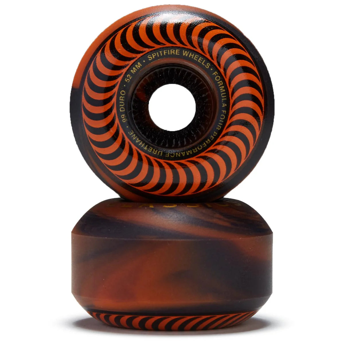 Spitfire F4 Classic Black/Orange Swirl - 52mm/99 Duro