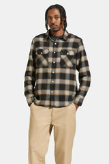 Brixton 20th Anniversary Bowery L/S Flannel - Black Cream