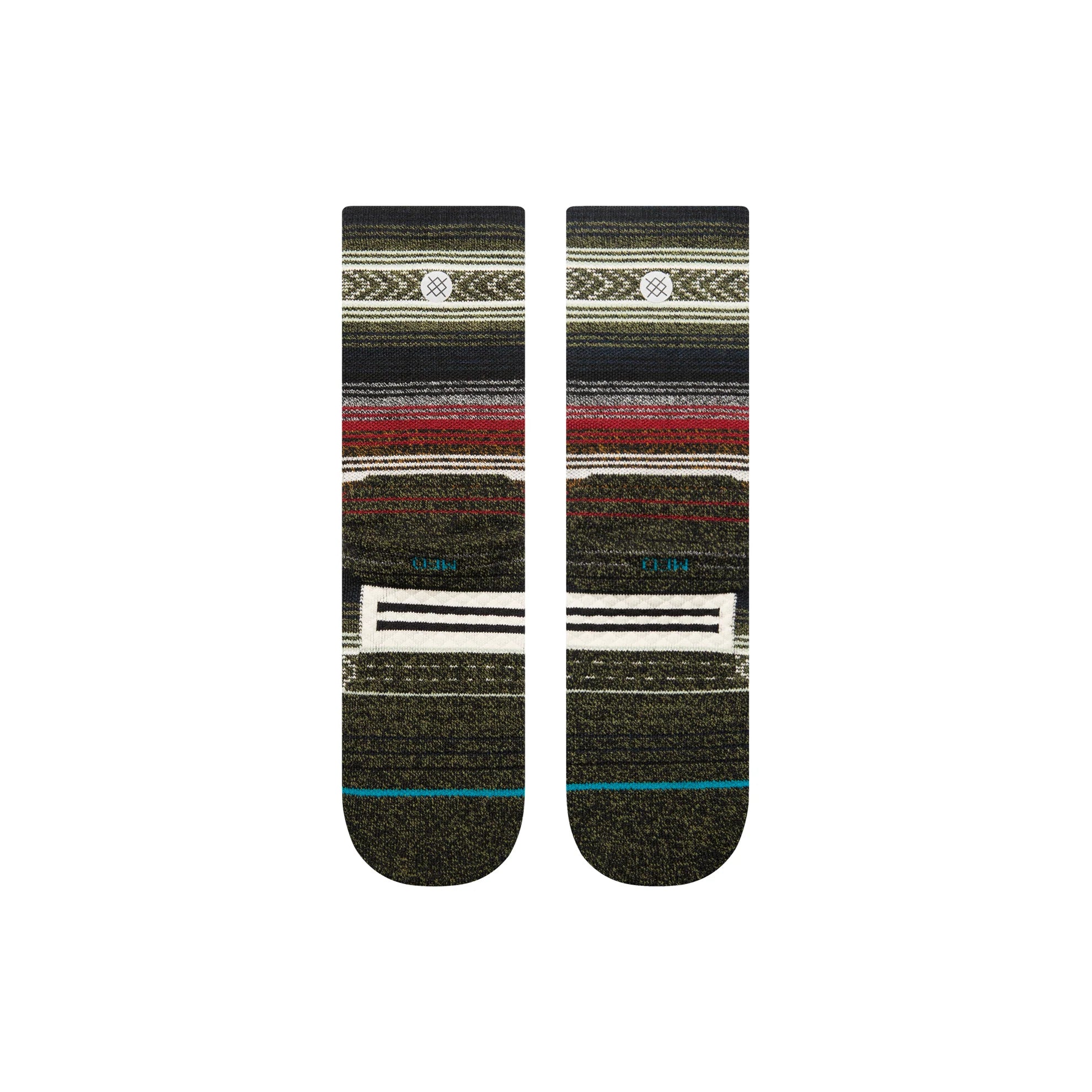 Stance Mid Wool Crew Socks - Black/Red