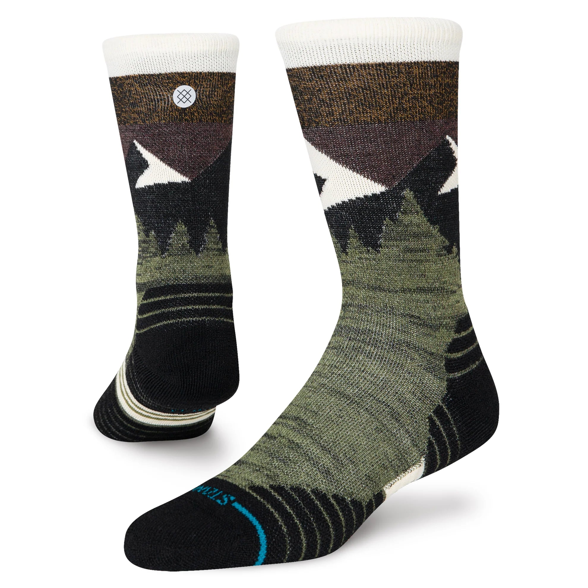 Stance Mid Wool Crew Socks - Olive