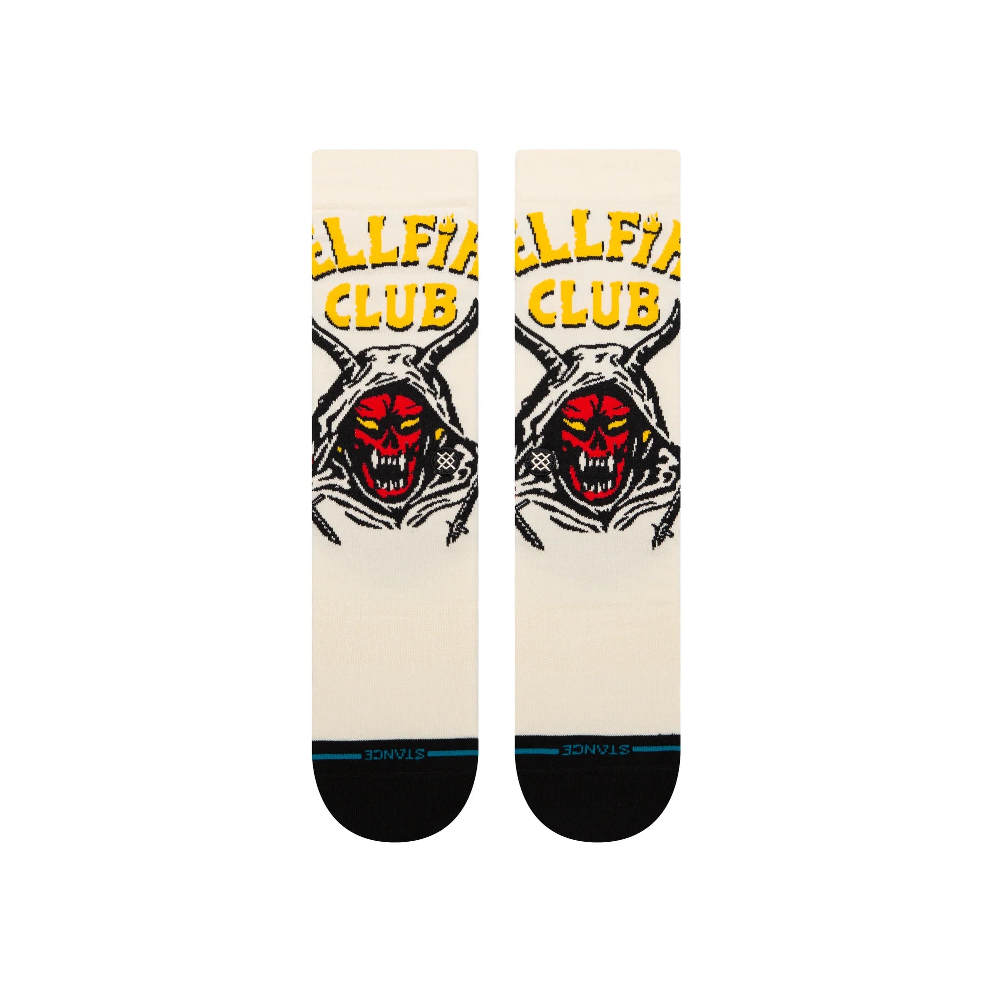 Stance x Stranger Things Hellfire Crew Socks - Vintage White