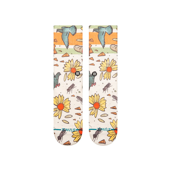 Stance x Todd Francis Trashed Crew Sock - Off White