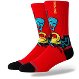 Stance x Pac-Man  Waka Waka Waka Crew Socks - Red