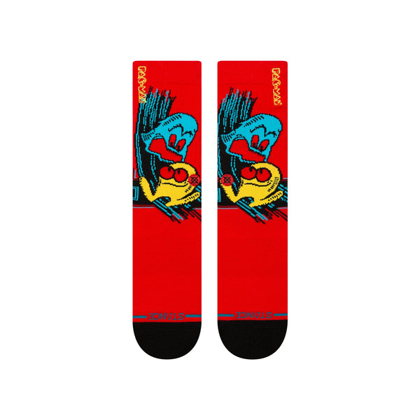 Stance x Pac-Man  Waka Waka Waka Crew Socks - Red