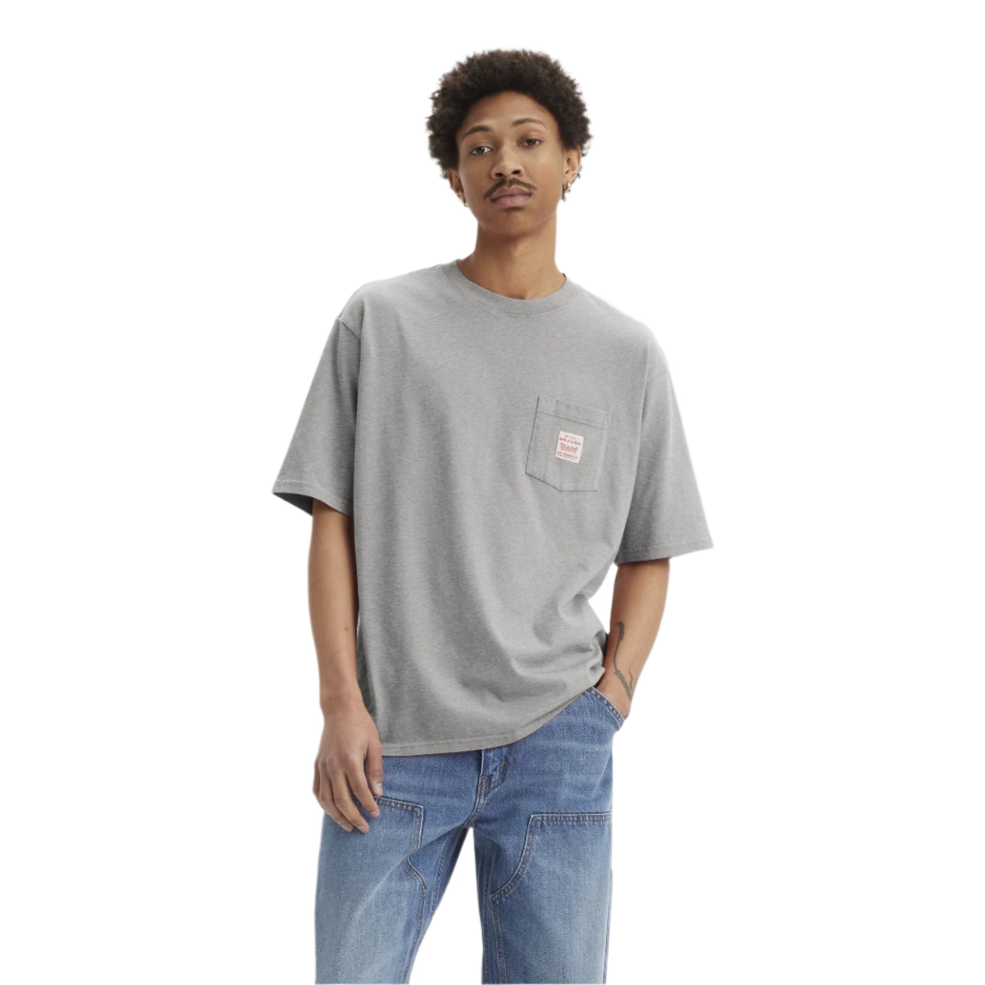 Levi's® Premium Short Sleeve Workwear T-shirt - Midtone Heather Grey