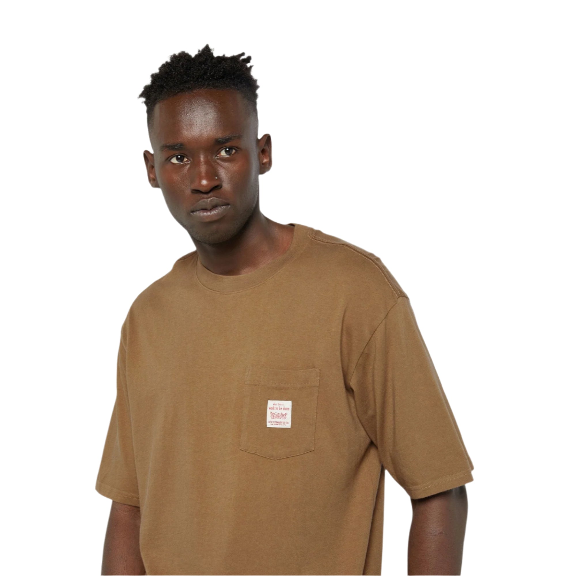 Levi's® Premium Short Sleeve Workwear T-shirt - Ermine - Brown