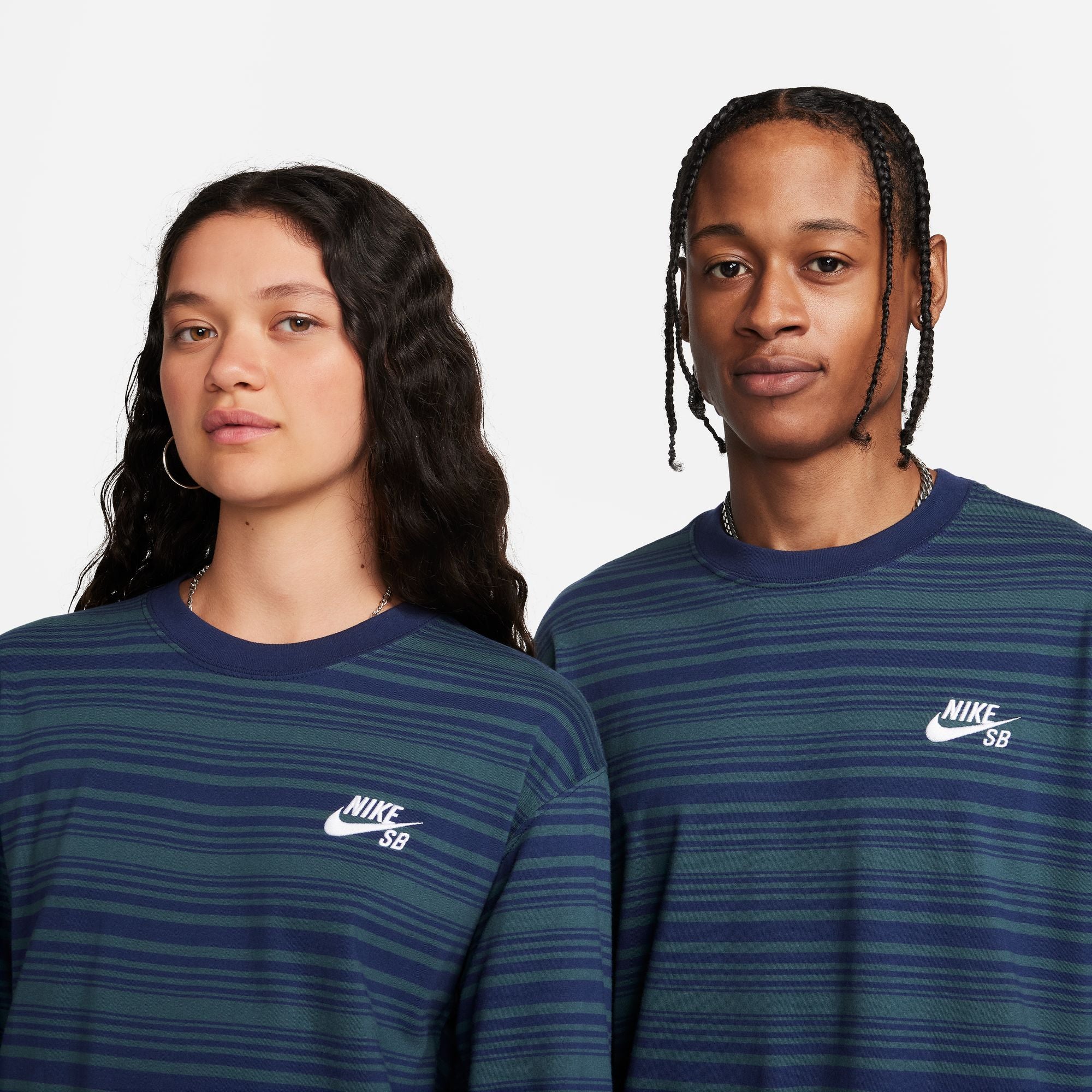 Nike SB Long-Sleeve Skate T-Shirt - Midnight Navy/Deep Jungle