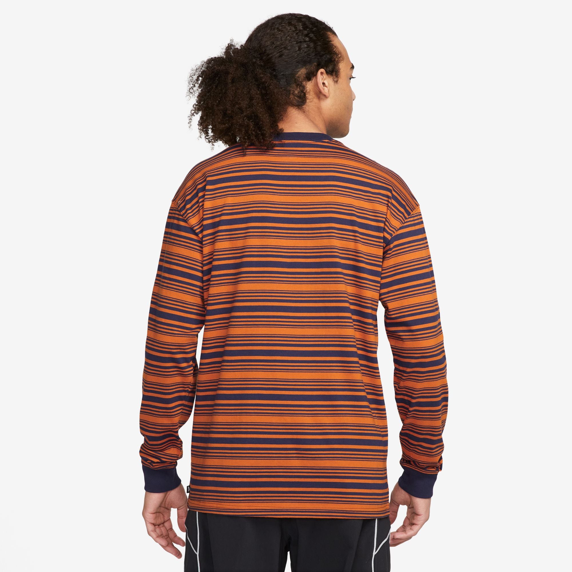 Nike SB Long-Sleeve Skate T-Shirt - Purple Ink/Campfire Orange