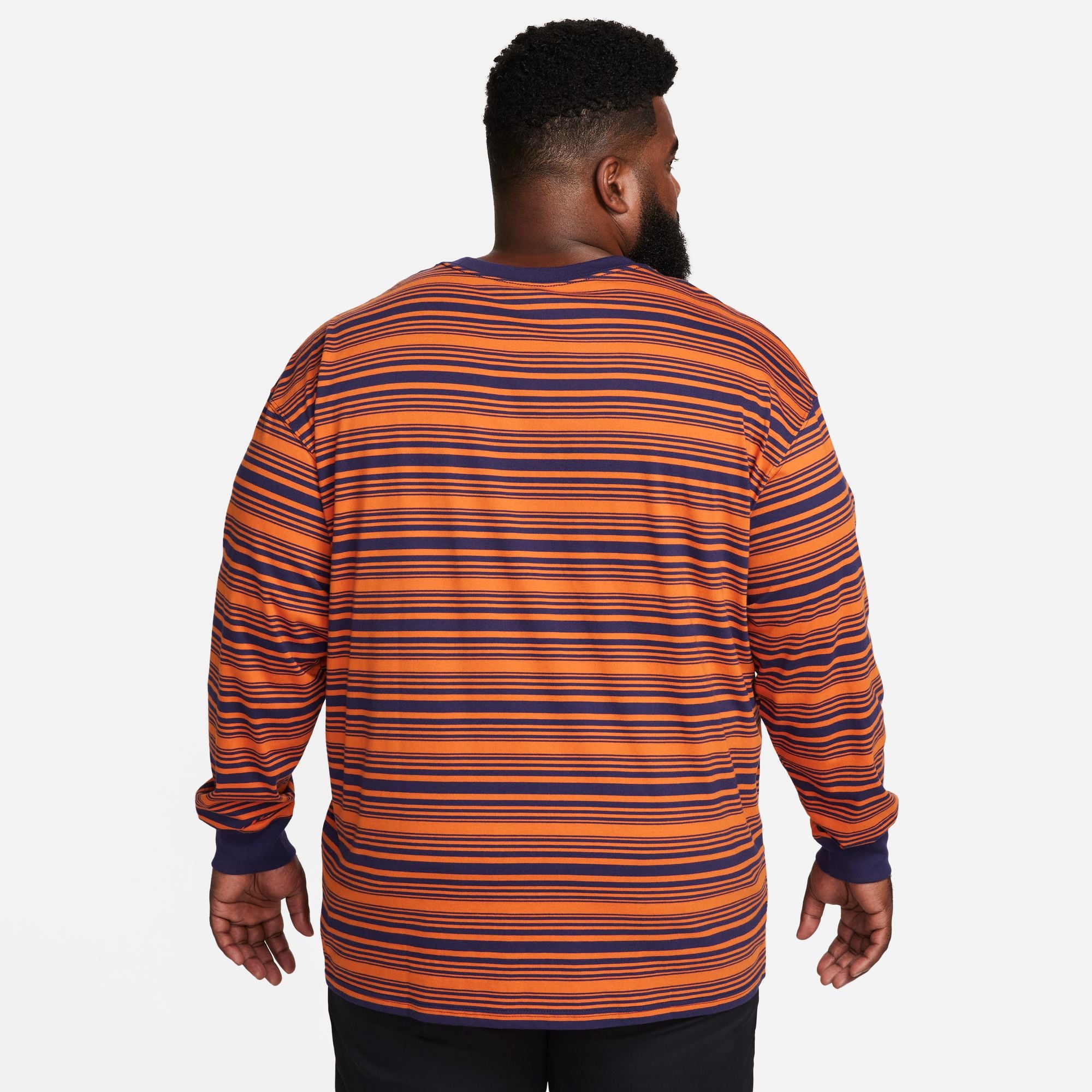 Nike SB Long-Sleeve Skate T-Shirt - Purple Ink/Campfire Orange