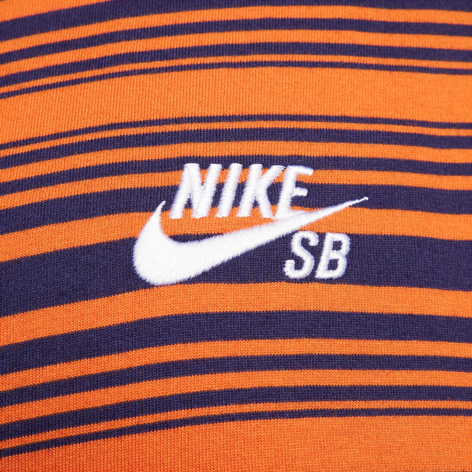 Nike SB Long-Sleeve Skate T-Shirt - Purple Ink/Campfire Orange