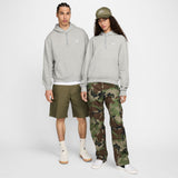 Nike SB Fleece Pullover Skate Hoodie - DK GREY HEATHER/WHITE