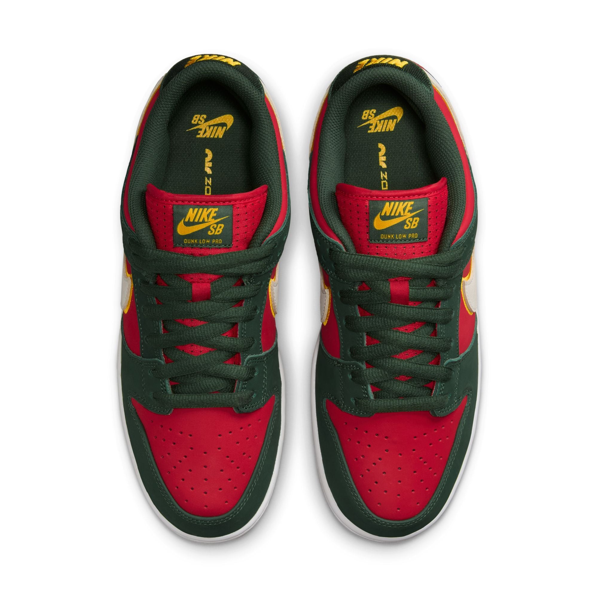 Nike SB Dunk Low Pro Premium Fir/White-University Gold-Fire Red