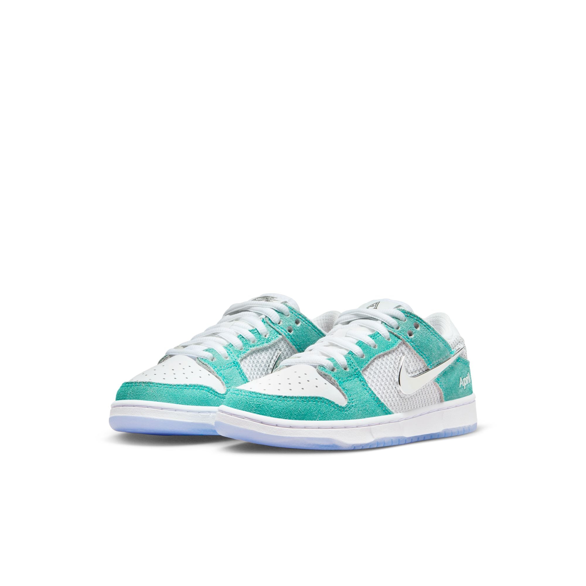 NIKE SB DUNK LOW PRO (Kids) TURBO GREEN/METALLIC SILVER-TURBO GREEN