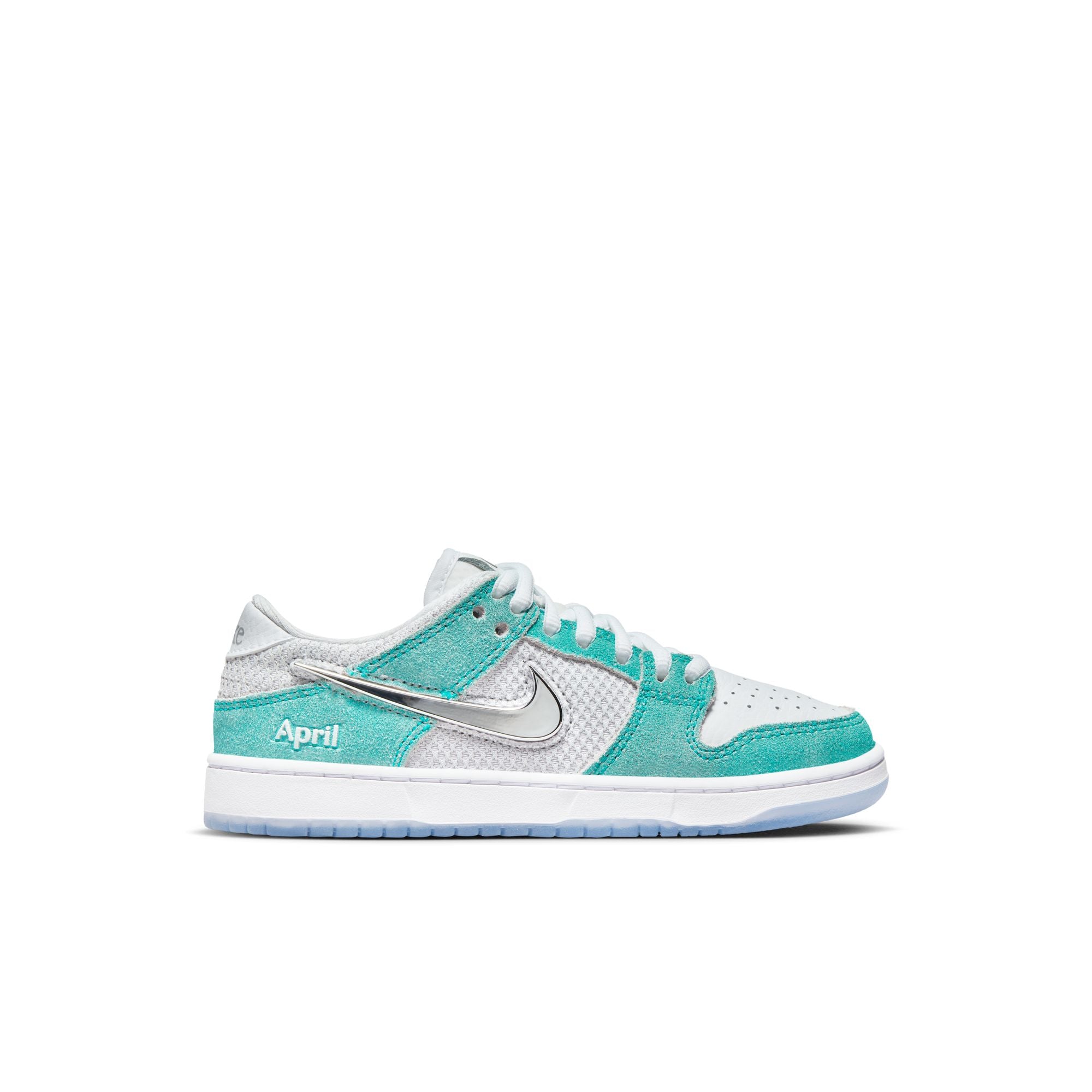 NIKE SB DUNK LOW PRO (Kids) TURBO GREEN/METALLIC SILVER-TURBO GREEN