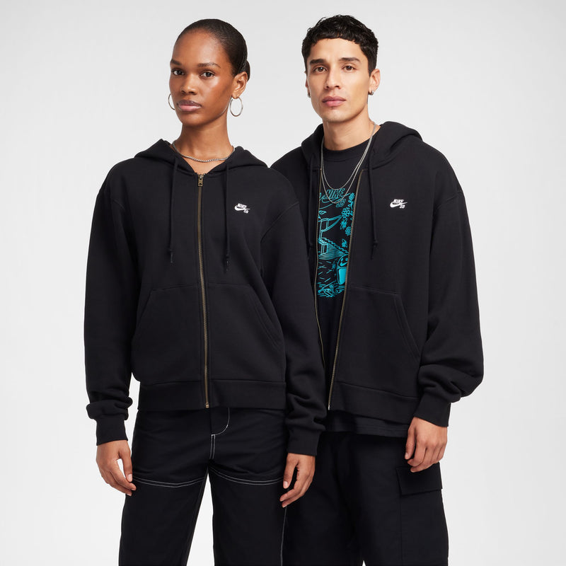 Nike SB Full-Zip Fleece Skate Hoodie - Black