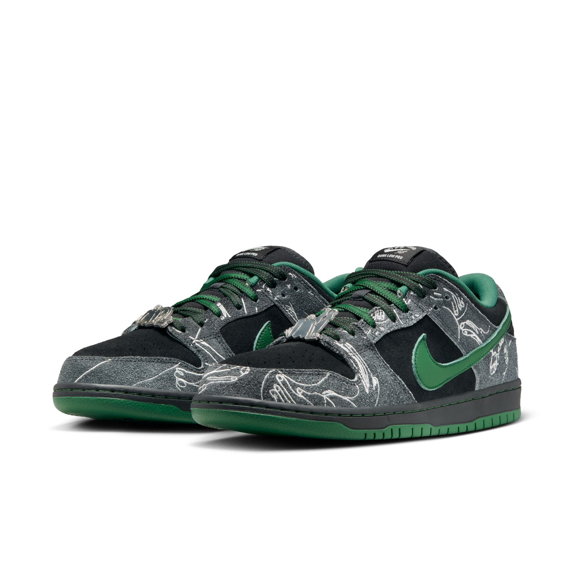 Nike SB Dunk Low x There - Black/Gorge Green-Summit White