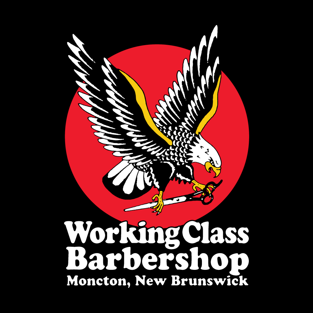 Working Class Barbershop Eagle Tee - Black/White/Red/Yellow