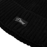 Dime Cursive Fold Beanie - Black