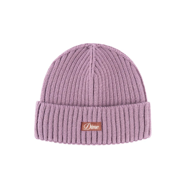 Dime Cursive Fold Beanie - Pink Lylac