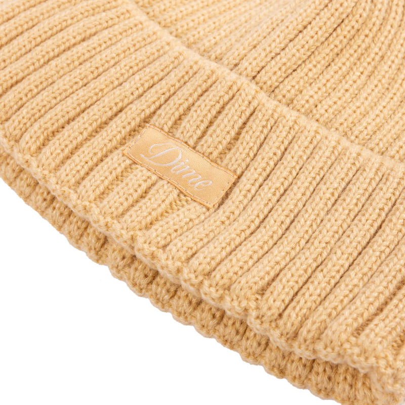 Dime Cursive Fold Beanie - Sand