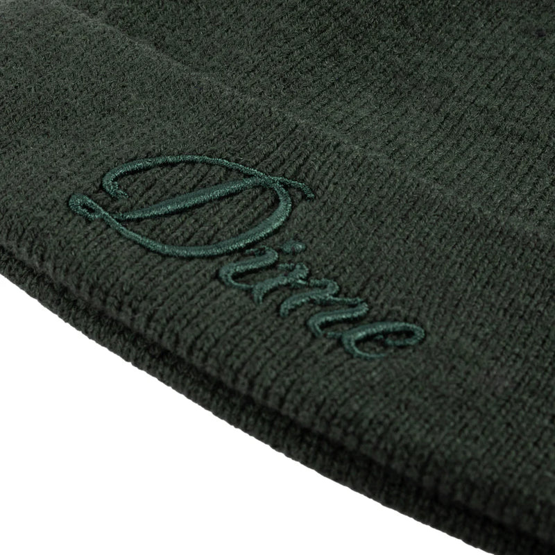 Dime Cursive Wool Beanie - Forest