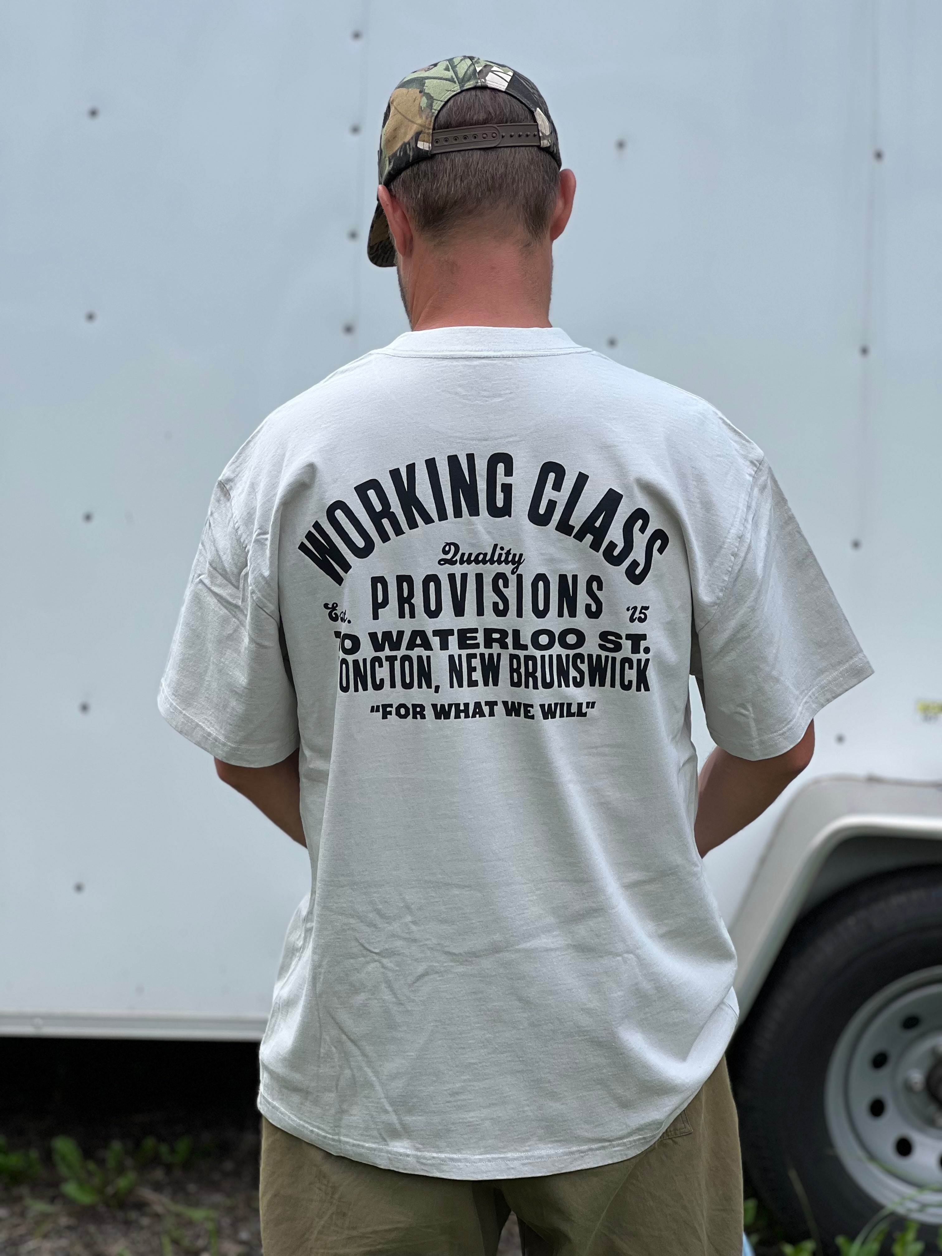 Working Class Heavy Provisions Tee - Faded Bone/Black